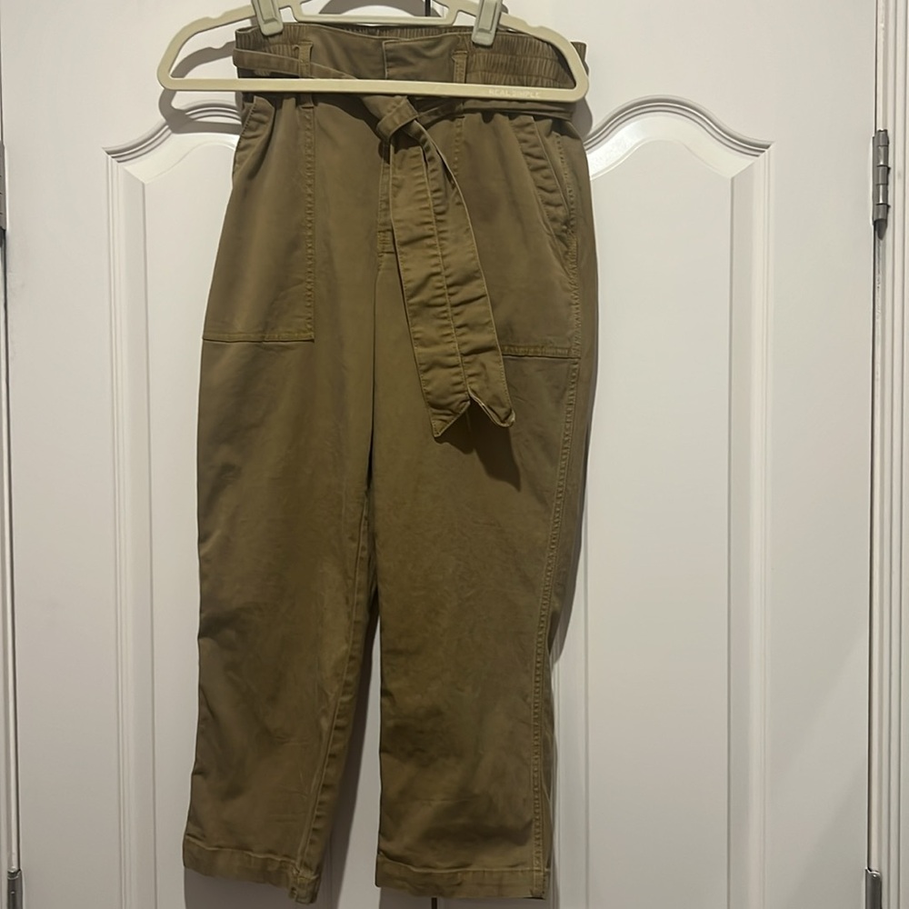 Cabi Discovery Paperbag Trousers Style 5693 Hi-Rise Self Tie Waist Womens 4